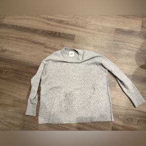 Gray Knit Sweater Oversized